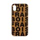 AB-0850-IP0X [iPhone X用 バックケース WOOD LOGO BK]