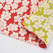 むす美 ふろしき チーフ 伊砂文様両面 しだれ桜 ピンク/グリーン