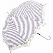 長傘 58cm スターラインライトアップ パープル 60165-18