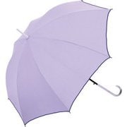 長傘 58cm 無地 オーバーロック パープル 60093-18