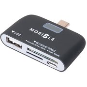 USBハブ Type-C対応カードリーダ・ライタ機能付USBホストアダプタ 直挿しタイプ SCR-SDH07/BK