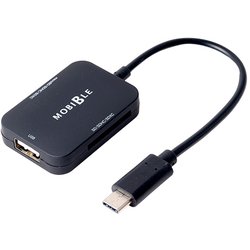 ヨドバシ Com ミヨシ Miyoshi Scr Sdh08 Bk Usbハブ Type C対応カードリーダ ライタ機能付usbホストアダプタ ケーブルタイプ 通販 全品無料配達