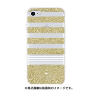 Protective Hardshell Case for iPhone 8/iPhone 7/iPhone 6s/iPhone 6 Stripe 2 Gold Glitter/White KSIPH-068-STPGG
