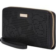 2017 汎用 Zip Wristlet Perforated Rose Black KSIPH-018-PRBLK
