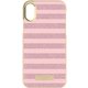 iPhone X INLAY Wrap Case Glitter Stripe Rose Quartz Saffiano/Rose Gold Glitter KSIPH-081-RQSRG