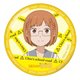ちおちゃんの通学路 ポリカバッジ ちお表情イエロー [キャラクターグッズ]