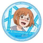 ちおちゃんの通学路 ポリカバッジ ちお表情ブルー [キャラクターグッズ]