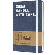デニム素材の限定版ノートブック ハードカバー ラージ ルールド(横罫) DON’T HANDLE LCDNQP060D