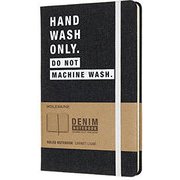 デニム素材の限定版ノートブック ハードカバー ラージ ルールド(横罫) HAND WASH LCDNQP060H