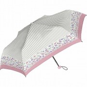 折りたたみ傘 50cm ストライプガーデン グレー NN-5503-18