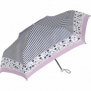 折りたたみ傘 50cm ストライプガーデン ネイビー NN-5503-18