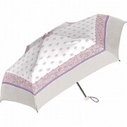 折りたたみ傘 50cm パッチングフラワー グレー NN-5504-18