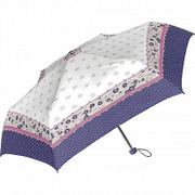 折りたたみ傘 50cm パッチングフラワー ネイビー NN-5504-18