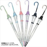 ビニール傘 パイピング グラスファイバー骨 58cm ブラック 60602-17