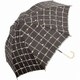 晴雨兼用 傘 50cm フラワーチェック ブラック NN-2135-18