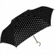 晴雨兼用 折りたたみ傘 50cm ポルカドット ブラック NN-5783-18