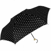 晴雨兼用 折りたたみ傘 50cm ポルカドット ブラック NN-5783-18