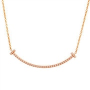 TIFFANY T スマイル ペンダント ミニ ダイヤモンド 18R 34684421