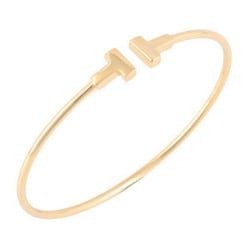 Tiffany Ｔ ナロー ワイヤー ブレスレット18KWG バングル TIFFANY&Co. ティファニー ブレスレット バングル ティファニーT