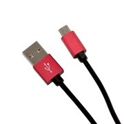 充電・通信ケーブル アルミ TypeA - microUSB 1.2m レッド R12CAAM2A01RD