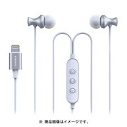 極の音域 匠 Lightningコネクタ対応 イヤフォン ボリューム/マイク付 シルバー LP-LNE03SV