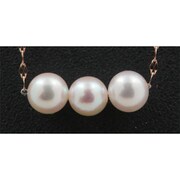 K18PG アコヤ5.0mm 横3珠ネックレス DK-PN7PG