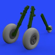 EDU632129 スピットファイア Mk.IX 4本スポークホイール スムーズトレッド タミヤ用 [1/32スケール レジン製プラモデルパーツ]