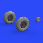 EDU632130 スピットファイア Mk.IX 4本スポークホイール ブロックトレッド タミヤ用 [1/32スケール レジン製プラモデルパーツ]
