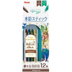 水彩スティック アンティークmix GSS1-12AN
