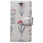 Flower_GRY_iP8P [手帳型ケース フラワー/グレー for iPhone 8 Plus/iPhone 7 Plus/iPhone 6s Plus/iPhone 6 Plus]