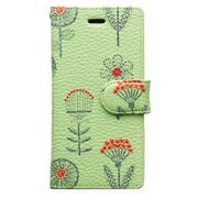 Flower_LGR_iP8 [手帳型ケース フラワー/ライトグリーン for iPhone 8/iPhone 7/iPhone 6s/iPhone 6]
