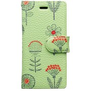 Flower_LGR_iP8P [手帳型ケース フラワーライトグリーン for iPhone 8 Plus/iPhone 7 Plus/iPhone 6s Plus/iPhone 6 Plus]