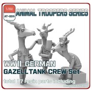 アニマルトループシリーズ AT-005 WWII ドイツ ガゼル 戦車兵セット 3体 [1/35スケール レジン製組立キット]