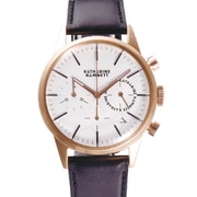 CHRONOGRAPH VI ホワイト×ピンクゴールド レザーバンド(ブラック) KH27H5-14