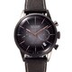 CHRONOGRAPH VI ブラック レザーバンド（ブラウン/アイボリーステッチ） KH24H5-34