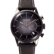 CHRONOGRAPH VI ブラック レザーバンド(ブラウン/アイボリーステッチ) KH24H5-34