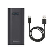 モバイルバッテリー リチウムイオン電池 おまかせ充電対応 Type-C入力対応 6400mAh 2.6A ブラック DE-C10L-6400BK