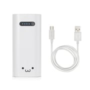 モバイルバッテリー リチウムイオン電池 おまかせ充電対応 Type-C入力対応 6400mAh 2.6A ホワイトフェイス DE-C10L-6400WF