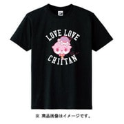 カワウソちぃたん Tシャツ CUTE ブラック レディース 150cm [キャラクターグッズ]