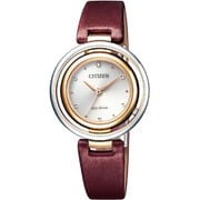 CITIZEN L (シチズン エル) Round Collection (ラウンド コレクション) Kanon-inspired Design Family Model エコ・ドライブ時計 レザーバンド EM0669-21X