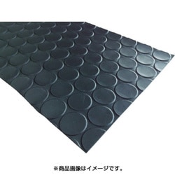 塩ビ養生マット コイン 黒 1.3mm厚×920mm×20m巻 003024