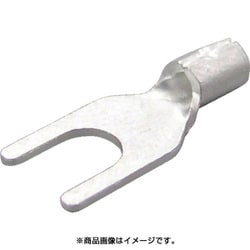 1.25Y-4M [裸圧着端子 Y形 100個入 より線0.25～1.65mm 外寸8.1mm]