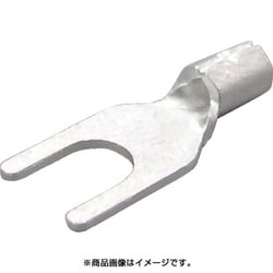 1.25Y-4S [裸圧着端子 Y形 100個入 より線0.25～1.65mm 外寸7.0mm]