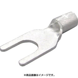 1.25Y-5 [裸圧着端子 Y形 100個入 より線0.25～1.65mm 外寸9.6mm]