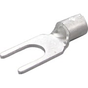 2Y-4N [裸圧着端子 Y形 100個入 より線1.04～2.63mm 外寸6.4mm]