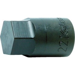 ヘックスビットソケット 対辺22 差込角12.7 全長43 4012M.43-22