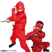 忍者スーツ 子供 赤 M