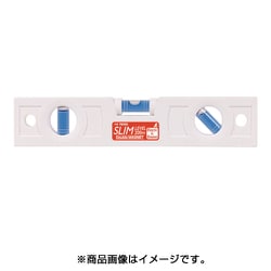 76332 [スリムレベル 200mm白 背面マグネット付]