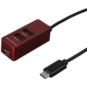 USBハブ USB2.0 Type-C 3ポート 120cm レッド UH-C2463R
