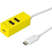 USBハブ USB2.0 Type-C 3ポート 120cm イエロー UH-C2463Y